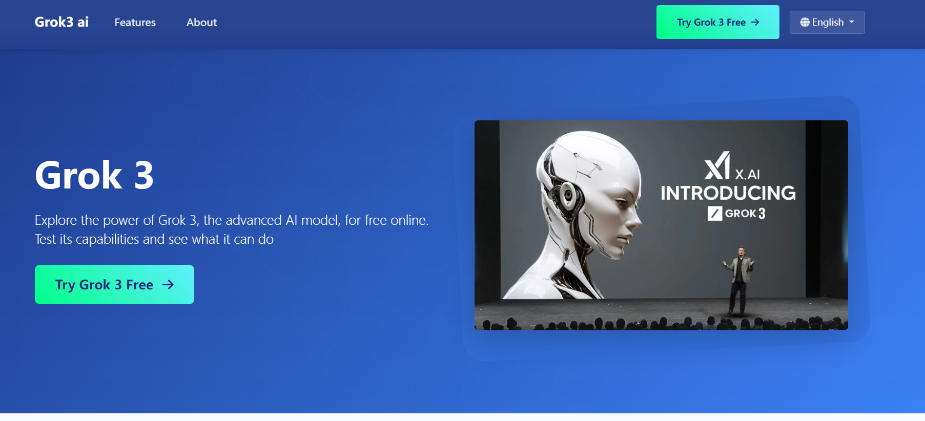 grok3ai website preview